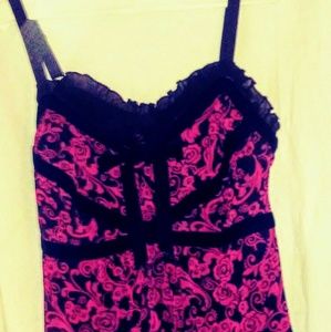 Sexy pink and black tank